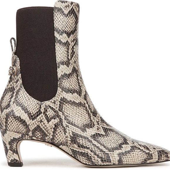 Sam Edelman Margo Grey Snake Print Chelsea Boots NIB Sz 7.5 - Picture 2 of 11
